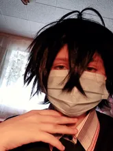 QQXCAIW negro blanco morado rojo corto Cosplay del pelo peluca hombre fiesta 30 Cm de alta temperatura de fibra pelucas de pelo sintético