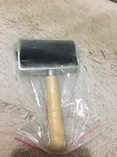 Rodillo de goma con mango de madera, herramienta de estampado de tinta artística, accesorios hechos a mano, práctico, 6cm