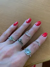 Conjunto de Anillos de nudillo de cristal Vintage para mujer, colgante de luna de loto, anillo bohemio, regalo de joyería
