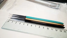 3 unids/set delineador para decoración de uñas pintura bolígrafo 3D consejos de acrílico DIY pinceles para Gel UV dibujo de línea de red manicura herramientas