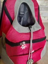 Al aire libre viajes de mascotas de doble bolsa de hombro portátil de viaje mochila al aire libre bolsa de transporte perro mascota frente perro bolsa de malla de mochila de la cabeza