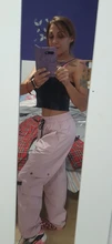 Pantalones holgados de carga con bordados para mujer, ropa de calle de otoño de Harajuku BF con bolsillos grandes y de cintura alta