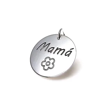 

Pendant 925 sterling silver m 21mm. Flower disc MOM [AA7835]