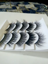 SEXYSHEEP-pestañas postizas 3D de visón, pestañas largas naturales/gruesas, útiles de extensión de belleza, 5 pares