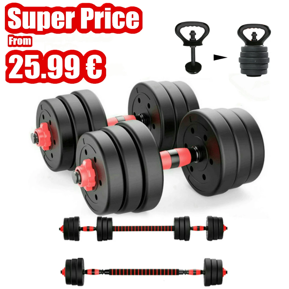 Dumbbell Set, Adjustable, 2 In 1, With Musculation Bars, Multifunction
