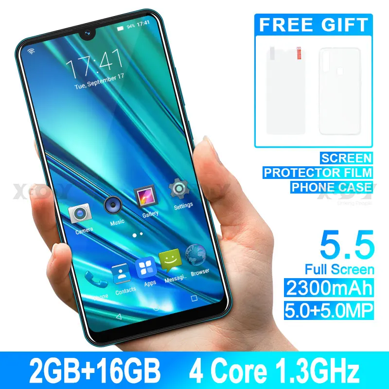 XGODY K20Pro смартфон с 5 дюймовым дисплеем четырёхъядерным процессором MTK6737 ОЗУ 2 Гб
