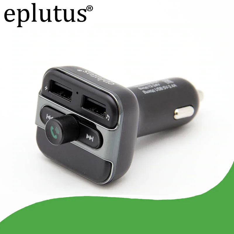 FM-модулятор Eplutus FB-04 с Bluetooth и LED дисплеем и пультом ДУ для samsung iphone xiaomi huawei универсальный трансмиттер и зарядное устройство