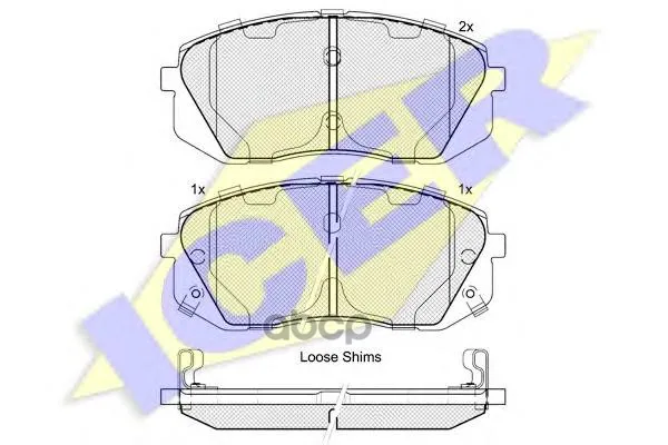 181826_колодки Дисковые Передние! Kia Carens 2.0cvvti/2.0crdi 06 Icer 181826 Icer арт. 181826
