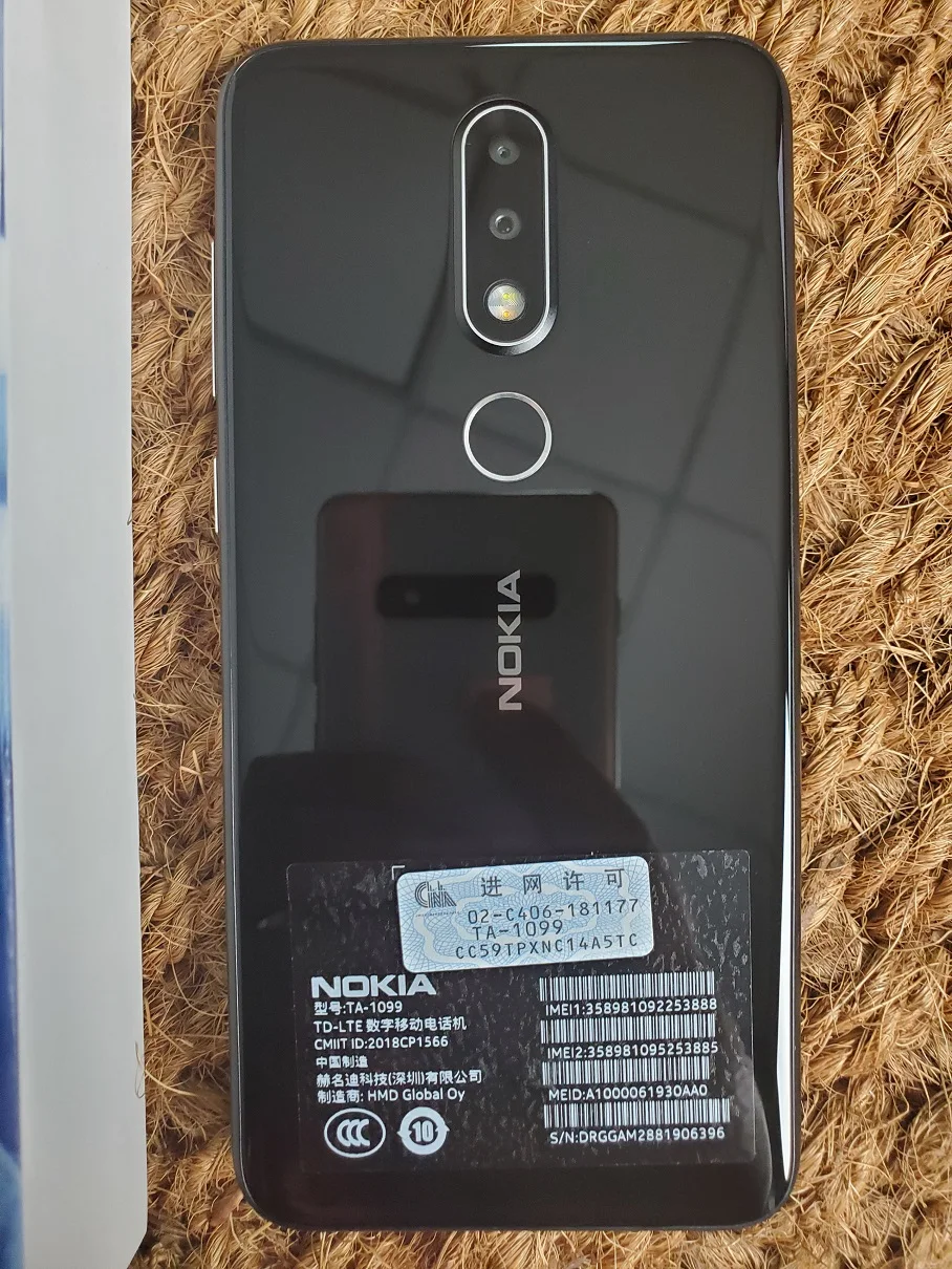 Мобильный телефон Nokia X6 Android 5,8 дюймов 18:9 FHD+ Восьмиядерный процессор Snapdragon 636 3060 мАч 16,0 Мп+ 5,0 МП камера отпечаток пальца ID смартфон