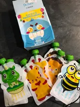 8 Uds 148ml de comida de bebé bolsa de almacenamiento portátil BPA-libre reutilizable sellado alimentos complementarios bolsa casera puré de pulpa bolsa de almacenamiento