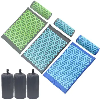 

Acupressure Massage Mat Relieve Stress Yoga Massage Spike Cushion Sponge Pads Pillow with Cloth Bag Daily Exercise Supplies