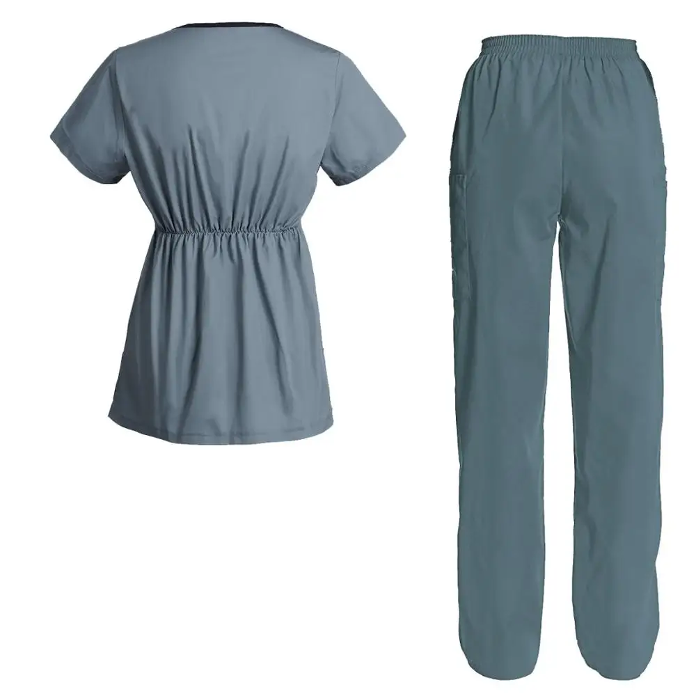 Women's Scrub Set Nursing Uniform Set Scrub Top and Pants