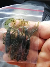 Silicone Bait Float Wobbler Shrimp Lobster Worm Fishing-Lure Lizards Twintails 4pcs 2g