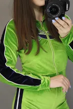 Cutenew-chándal de ante con letras estampadas para mujer, traje de 2 piezas, sudadera + pantalones de chándal rectos, conjunto a juego, ropa de calle deportiva para Fitness