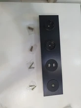 Brushed Socket Audio-Modules Wall-Switch Rj45 Cat6 Black HDMI Aluminum Wallpad L6 Usb-Charger