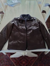 LOVZON-Chaqueta de piel sintética para hombre, abrigos de marca de alta calidad, prendas de vestir de negocios, forro polar, para invierno, 5XL