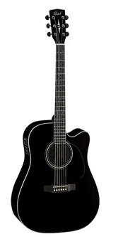 

Mr710f-bk Mr series electro-acoustic guitar, cutout, black, Cort