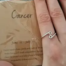 Minimalista pequeño de plata de oro Color 12 estrella signos anillos de dedo cumpleaños regalo joyería de Amistad personalidad Zodiaco anillo con signo