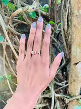 Anillo de cola ajustable para mujer y niña, accesorios de joyería con diamantes de imitación, hojas trenzadas, flores wishful, novedad, venta al por mayor