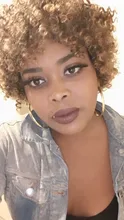 Peluca de cabello sintético para mujeres negras, pelo corto rizado de 6 y 230g, estilo africano, color negro Natural