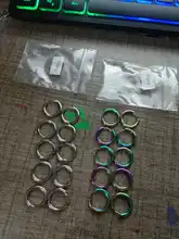 Hoop-Earrings Round Stainless-Steel Gold Inner-Diameter Black Blue Colorful Wholesale