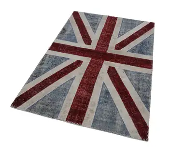 

123x182 Cm British Handmade Flag Patchwork Rug-4x6 Ft