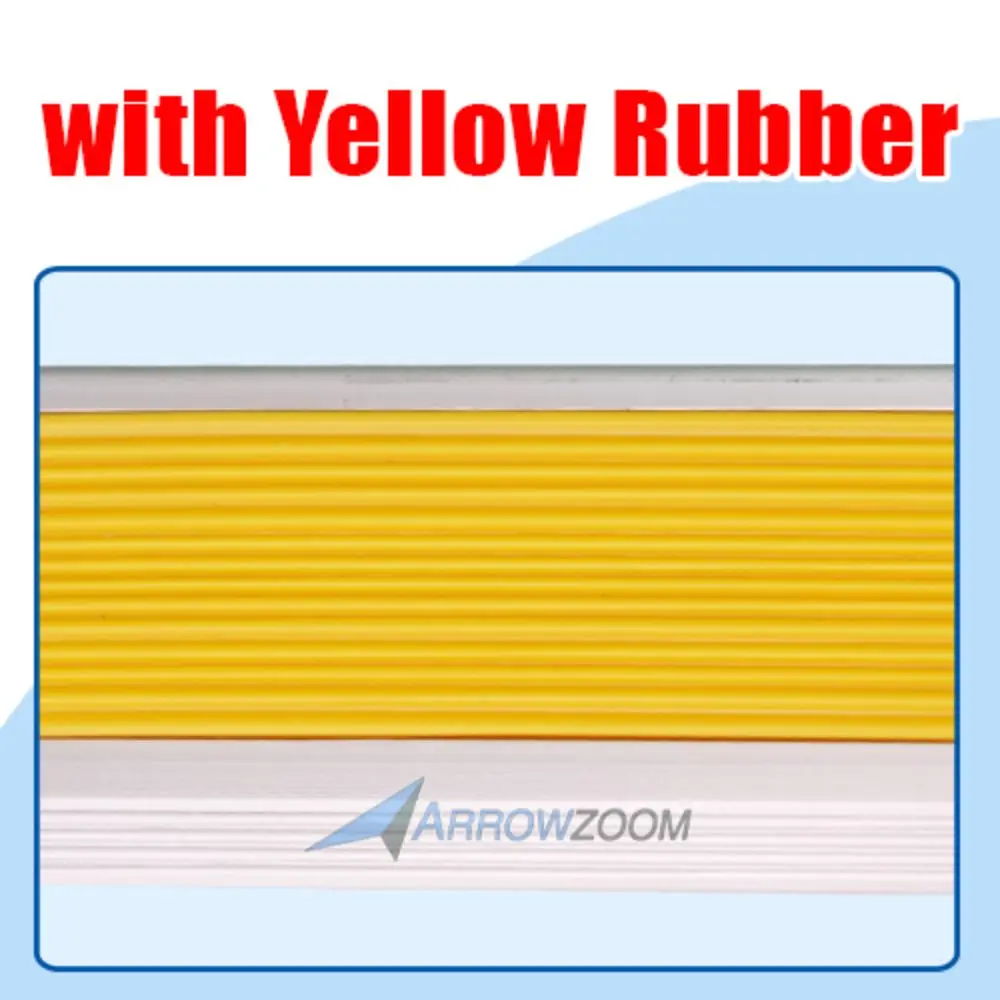 Arrowzoom противоскользящие полосы анодированный алюминиевый лестничный нозинг резиновый нос лестничные ступени KK1180 - Цвет: with Yellow Rubber