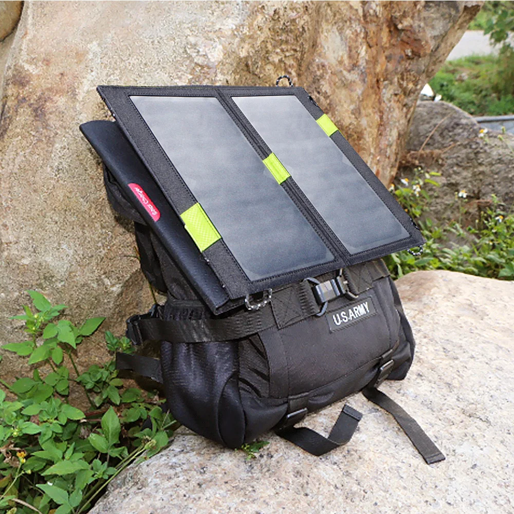 

High Efficiency Solar Charger Dual USB 5V Solar Panel Charger Foldable Portable Solar Charger for Mobile Phones Tablets.