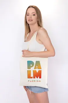 

Angemiel Bag Small Palm Florida Shopping Beach Tote Bag