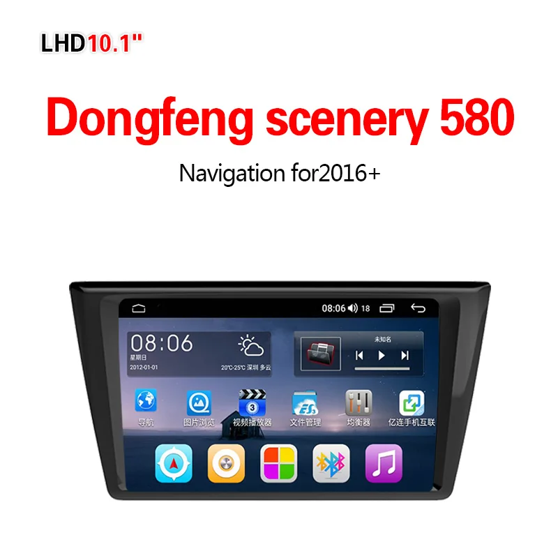 Lionet GPS Navigation for Car Dongfeng scenery 580+ 10.1Inch LD1007Y - Размер экрана, дюймов: 4G8core4G32G