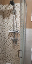 Estante de almacenamiento de baño, Estante de ducha, Estante de bandeja de champú, Perforación libre de una sola capa, Estante de almacenamiento de barra de cabezal de ducha de elevación de baño, Estante De Baño