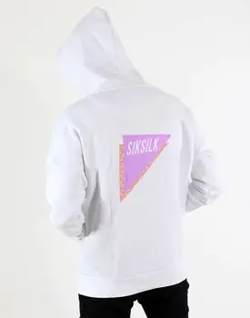 

SikSilk White Sweatshirt Hoodie Top Fashion 2020