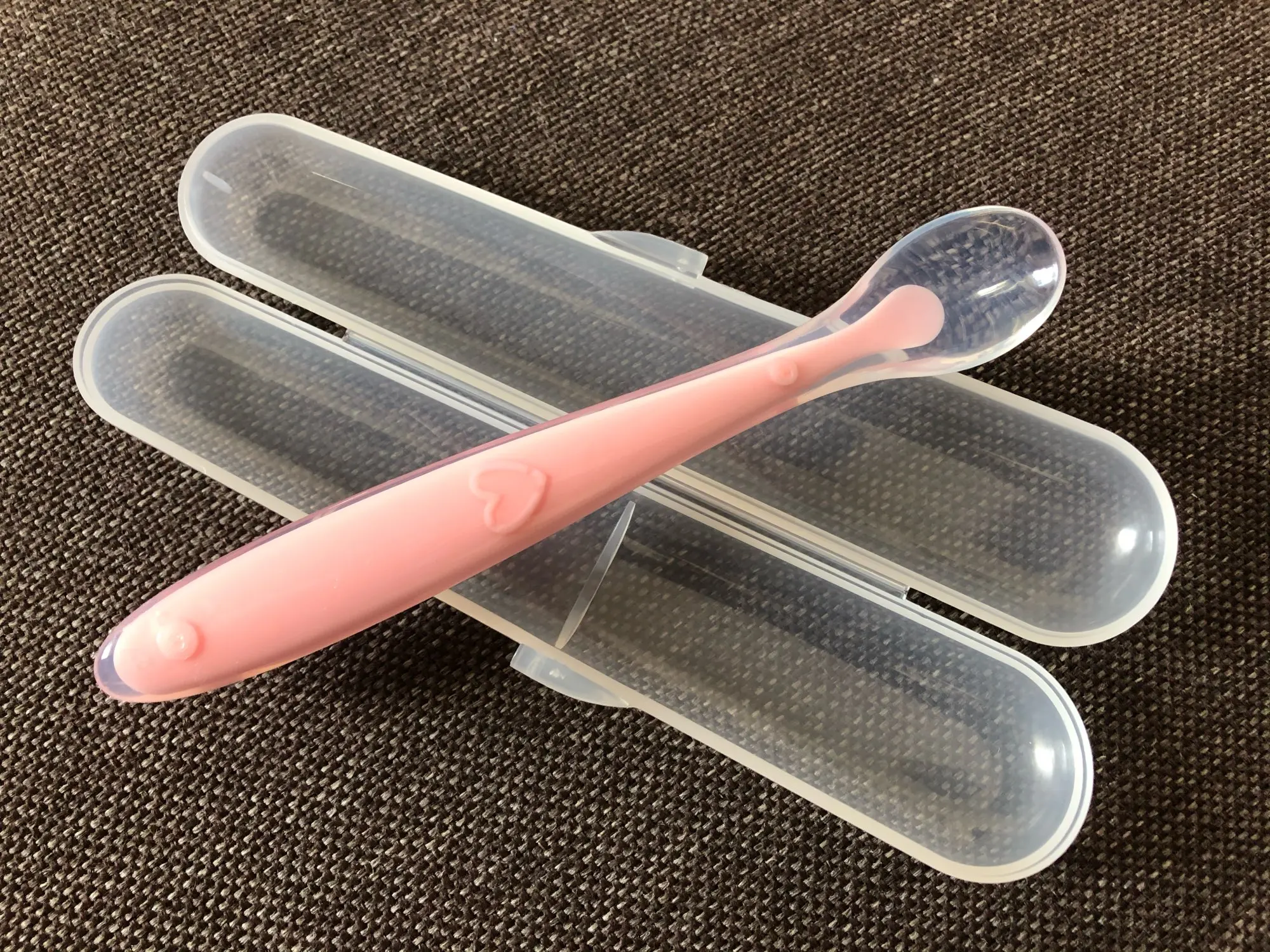 Hot Sale Baby Soft Silicone Spoon Candy Color Temperature Sensing Spoon Children Food Baby Feeding Tools photo review