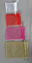 Bolsas de organza de decoración, embalaje para joyería, regalo o fiesta de boda, 7x9, 9x12, 10x15, 13x18CM, 24 colores, 50 unidades
