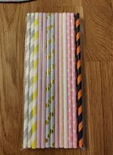 25 uds color pajitas de papel de fiesta de mezclado colorido papel de paja cumpleaños decoraciones bodas fiestas papel pajas de beber