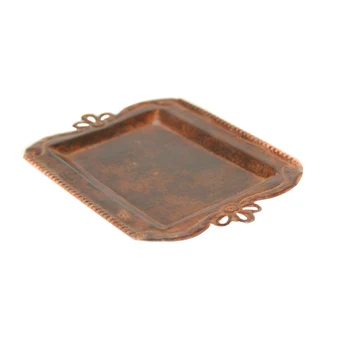 

RECTANGULAR tray Peña METAL MARRON worn 20X14
