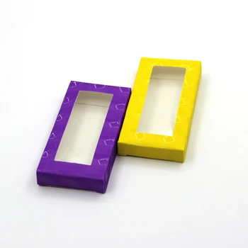 

Damepapil Various Color 10 Pieces Lash Boxes Packaging Rectangle Shape Glitter Paper Eyelash Packaging Box Custom Logo Wholesale