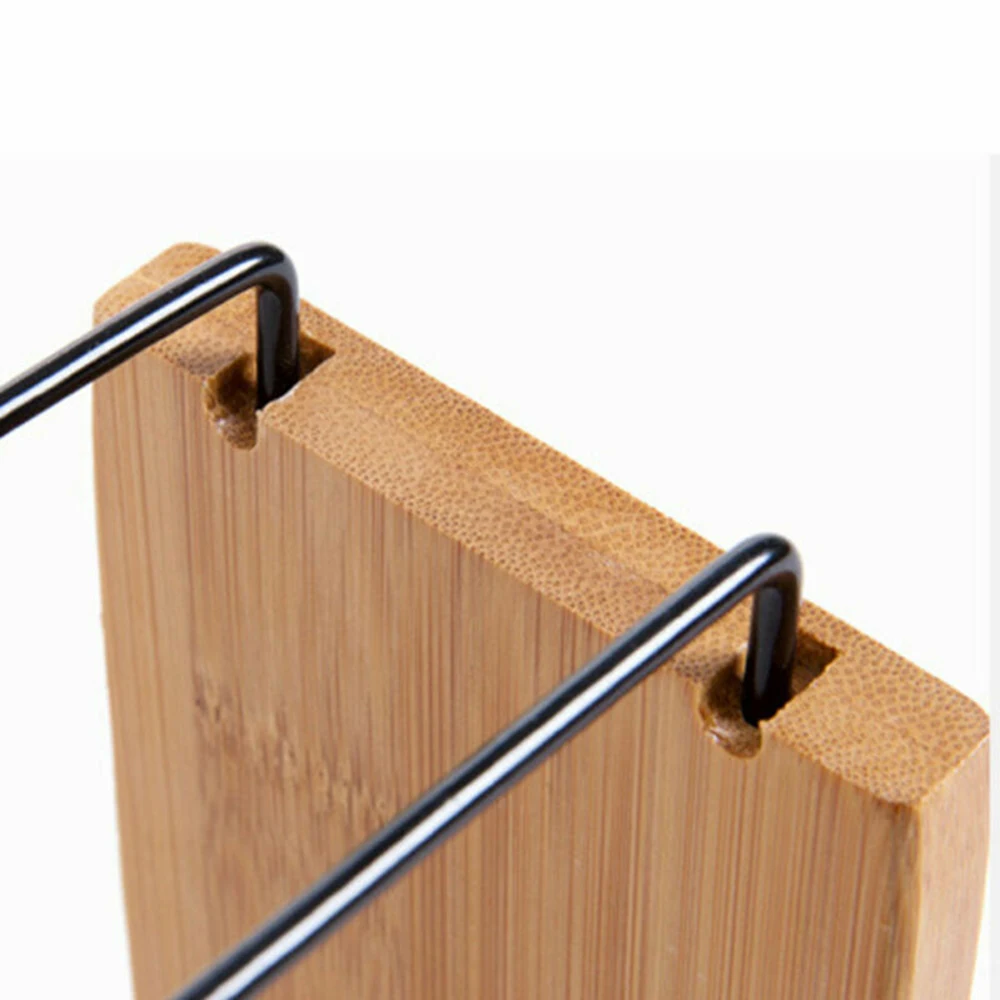 1/2 * подвижные полки с концами книг из бамбука и дерева + железный стол органайзер