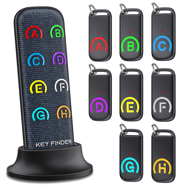 Wireless Car Key Finder Locator Remote Control Tracker Alarm Keychain Locator Wallet Smart Tracker with 6 Receivers
