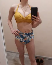 Bikini Swimsuit Sexy HALTER High-Waist Plus-Size Summer Biquini XXL Women Female