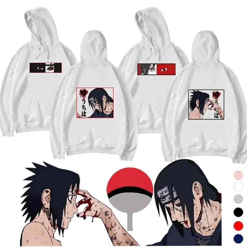 Naruto Uchiha Itachi and Sasuke Printing Long-sleeved Unisex Hoodie Anime Cosplay Costume Naruto Uchiha Itachi and Sasuke Printing Long-sleeved Unisex Hoodie Anime Cosplay Costume