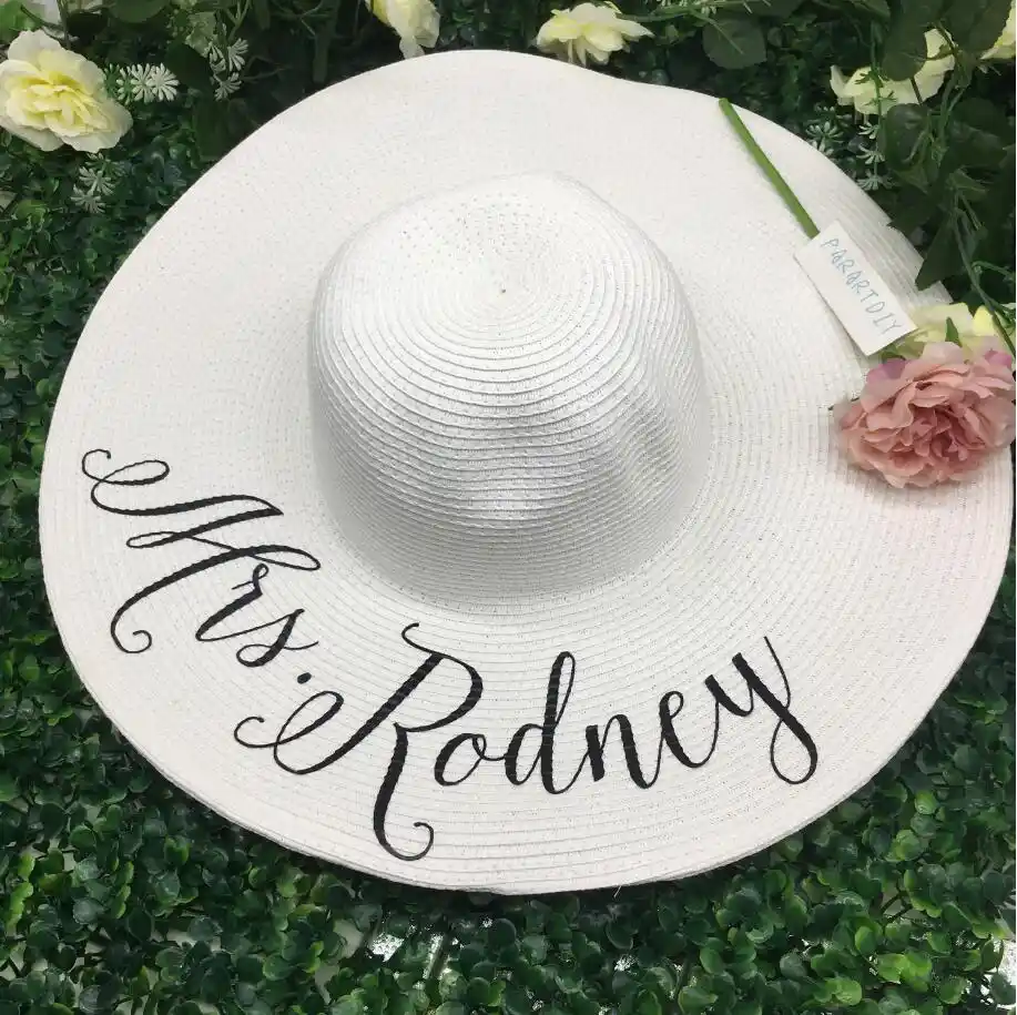 personalized floppy beach hat