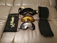 COPOZZ magnético gafas de esquí con cambio rápido de la lente y Set de fundas 100% UV400 protección Anti-niebla Snowboard gafas para los hombres y las mujeres
