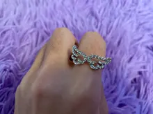 Color plata alas de Ángel anillo ajustable Micro Pave Zircon anillos para articulaciones para mujeres de moda anillos de apertura joyería de mujer regalo de amante