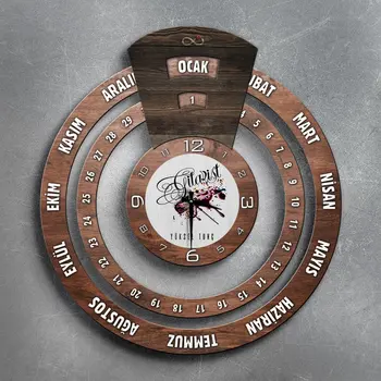 

Personalized Professional Guitarist Infinite Mayan Calendar Wooden Wall Clock-2