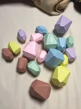 Bloques de construcción de piedra colorida Jenga para niños, juguete educativo de estilo nórdico creativo, piedra de arcoíris, juguete de madera