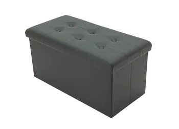 

Ottoman Kurt box padded folding pattern gray color