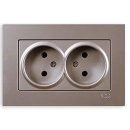 

PnpnElectrıc Gns Eqona Metallic Beige Double Groundless Socket 16A 220V AC