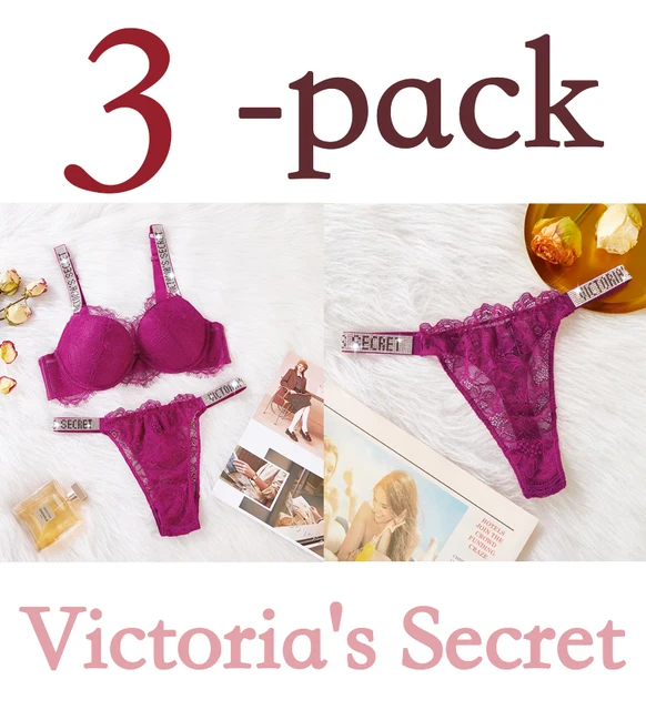 NEW Sexy Rhinestones Comfortable Lingerie Femme Set Push Up Bra Victoria's Secret Women Lingerie Set 2 Pieces Brand Underwear Green