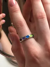 Anillo de corazón de amor esmaltado colorido gótico Vintage, anillos sencillos de Metal dorado y plateado para mujer, joyería Punk Rock